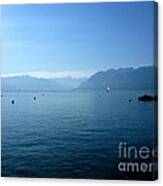 Alps And Leman Lake Canvas Print