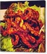 Also #grilled #octopus. #fuck #yum Canvas Print
