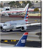 American Boeing 787-823 N800an And Honeywell Boeing 757-225 N757hw Phoenix Sky Harbor March 7 2015 Canvas Print