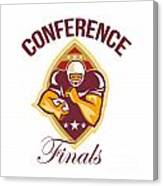 American Football Conference Finals Ball Canvas Print