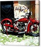 American Indian   Indian Motorcycle Canvas Print