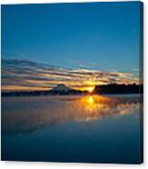 American Lake Sunrise Canvas Print
