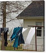 Amish Washday - Allen County Indiana Canvas Print
