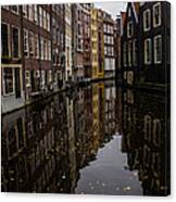 Amsterdam - Serene Fall Reflections Canvas Print