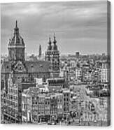 Amsterdam View With St.nicolaaschurch Canvas Print