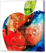 An Apple A Day - Colorful Fruit Art By Sharon Cummings Canvas Print