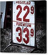 Ancient Gas Prices Canvas Print