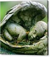 #angel #cherub #baby #cemetery #hdr Canvas Print