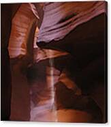 Antelope Canyon With Light Beam Canvas Print