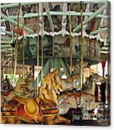 Antique Dentzel Menagerie Carousel In Rochester New York Canvas Print