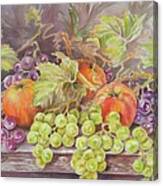 Apples And Grapes Canvas Print
