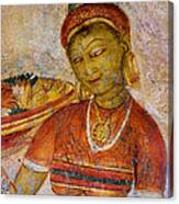 Apsara With Flowers. Sigiriya Cave Painting Canvas Print