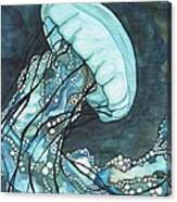 Aqua Sea Nettle Canvas Print