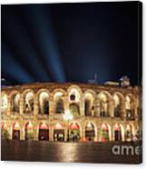 Arena Di Verona At Night - Italy Canvas Print
