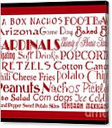 Arizona Cardinals Game Day Food 2 Canvas Print