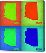 Arizona Pop Art Map 1 Canvas Print