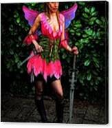 Armed And Ready Fairy Canvas Print