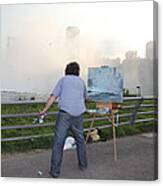 Artist At Work Niagara Falls Ny Canvas Print