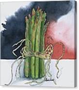 Asparagus In Raffia Canvas Print