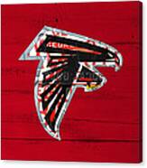 Atlanta Falcons Football Team Retro Logo Georgia License Plate Art Canvas Print