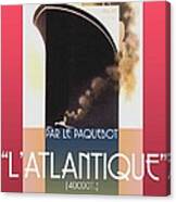 French Travel Poster Advertisement Atlantique Canvas Print