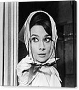 Audrey Hepburn In Charade Canvas Print