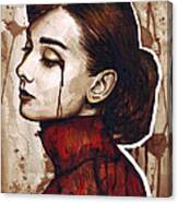 Audrey Hepburn Portrait Canvas Print