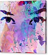 Audrey Watercolor Canvas Print