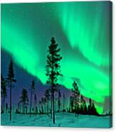 Aurora Borealis  Northern Lights Sweden Canvas Print