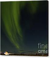 Aurora Borealis Over Iceland Canvas Print