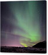 Aurora Borealis Over Iceland Canvas Print