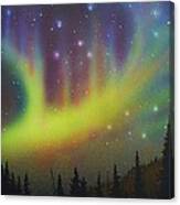 Aurora Borealis Yellow Streak Canvas Print