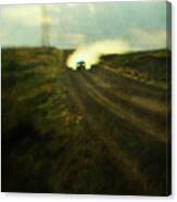 Auto On Dusty Road Canvas Print