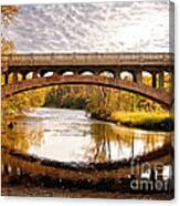 Autumn Bridge Landscape Canvas Print