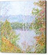 Autumn By The Lake In New Hampshire Canvas Print