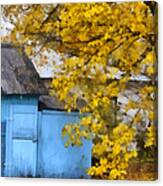 Autumn In Yellow And Blue Canvas Print