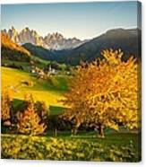 Autumn On The Alps Canvas Print