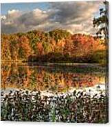 Autumn Reflection On Foster Pond Canvas Print