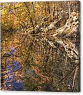 Autumn Reflections On Big Shoal Creek - Arkansas Canvas Print