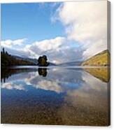 Autumn Reflections On Loch Tay Canvas Print