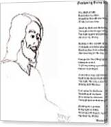 Awakening Divine Self Worth Sketch Of Jesus 2 Canvas Print
