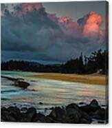 Baby Beach Afterglow Canvas Print