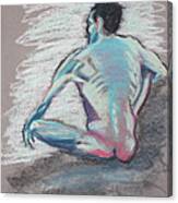 Back Of Sitting Man Canvas Print