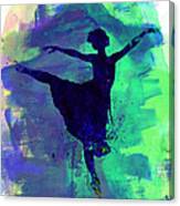Ballerina's Dance Watercolor 2 Canvas Print