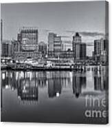 Baltimore Inner Harbor Skyline At Dawn Iii Canvas Print