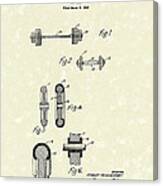Bar Bell 1948 Patent Art Canvas Print