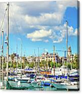 Barcelona Harbor Canvas Print