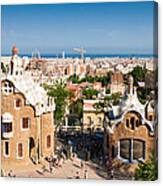 Barcelona Park Guell Antoni Gaudi Canvas Print