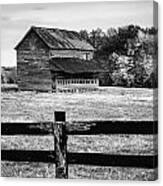 Barn And Old Fence Canvas Print
