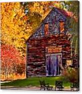 Barn Full Of Fall Color Canvas Print